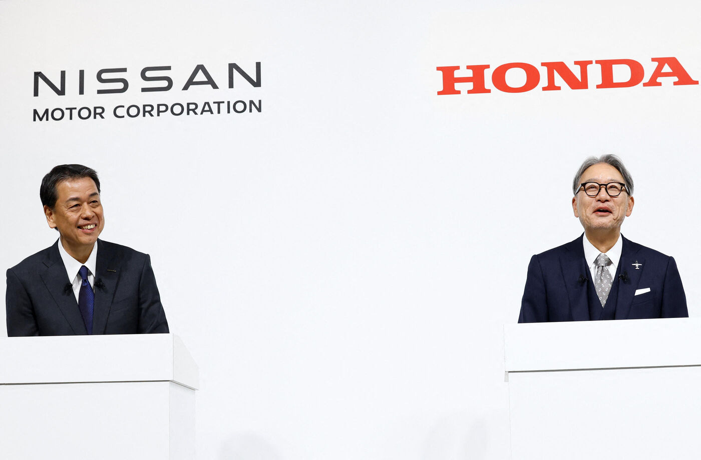 En s'associant, Nissan et Honda veulent prendre ensemble le virage stratégique de l’électrique, et rêvent de rattraper l’Américain Tesla et le Chinois BYD. Reuters/Kim Kyung-Hoon