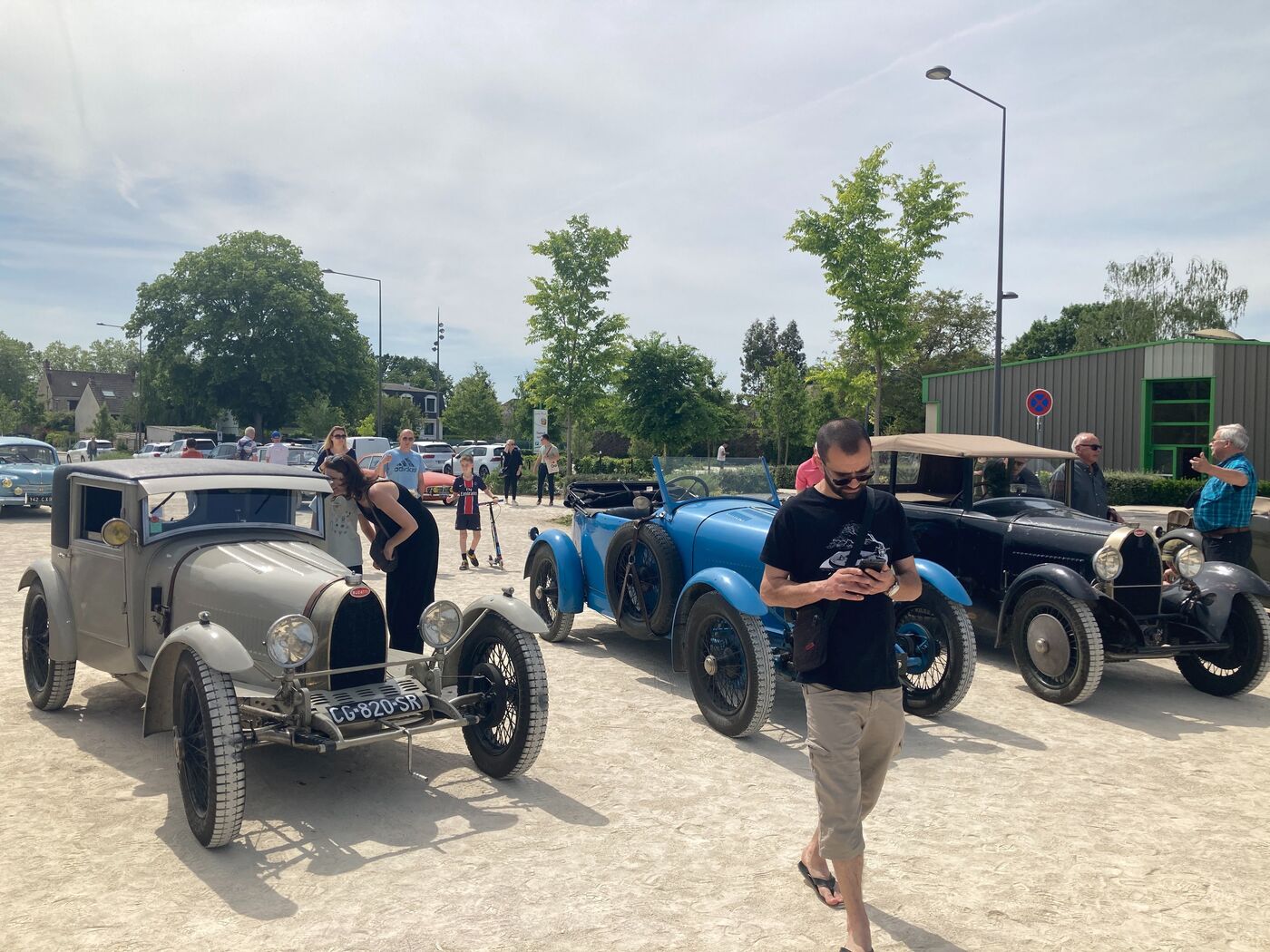 Marolles-en-Hurepoix (Essonne), le 14 mai 2022. Dans le cadre d'une exposition retraçant l'histoire des garagistes de la famille Novo, plusieurs collectionneurs sont venus présenter leur Bugatti. LP/Bartolomé Simon