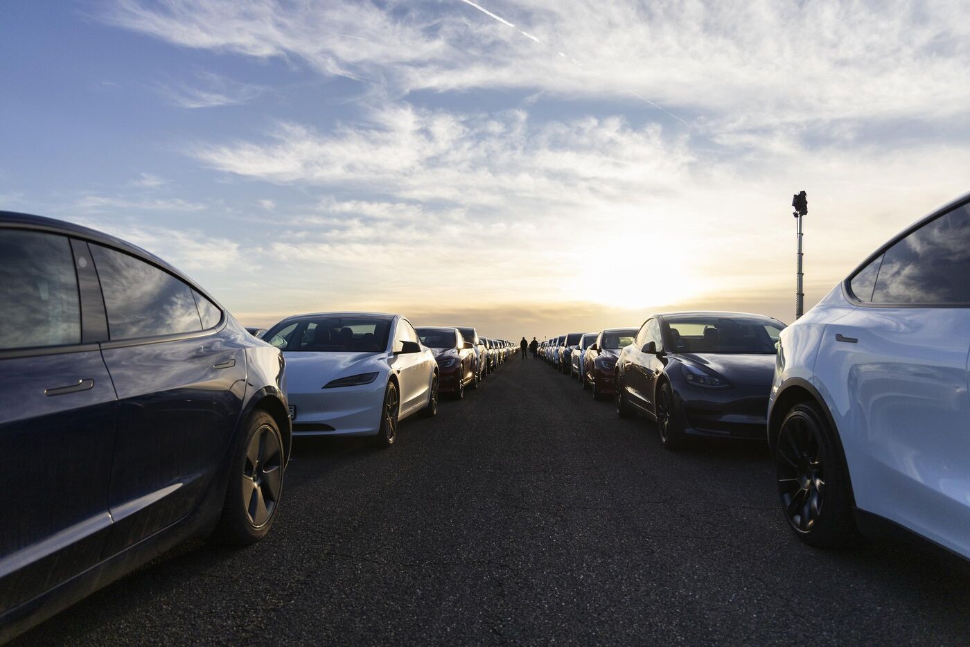 Tesla dispose déjà d’une autorisation pour tester ses véhicules sans conducteur en Californie, mais avec un humain au volant. Belga/Natacha Freisen