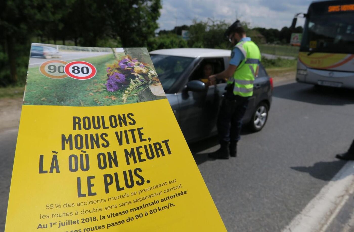<b></b> L’année 2019 a notamment été marquée par une baisse de la mortalité hors agglomération et autoroutes, un réseau « constitué à 90 % par les routes sur lesquelles la vitesse maximale autorisée a été abaissée à 80 km/h », relève la Sécurité routière. LP/Marine Legrand