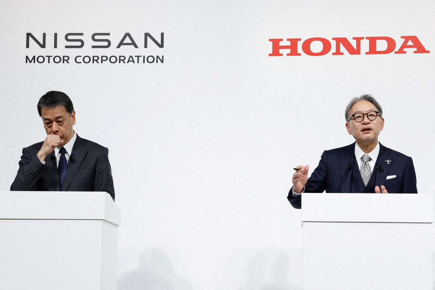 Les fiançailles annoncées en décembre entre Nissan et Honda n'ont pas survécu aux problèmes à la fois financiers et industriels. REUTERS/Kim Kyung-Hoon